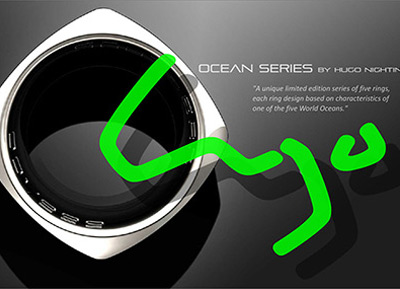 A screenshot of the ocean series website home page